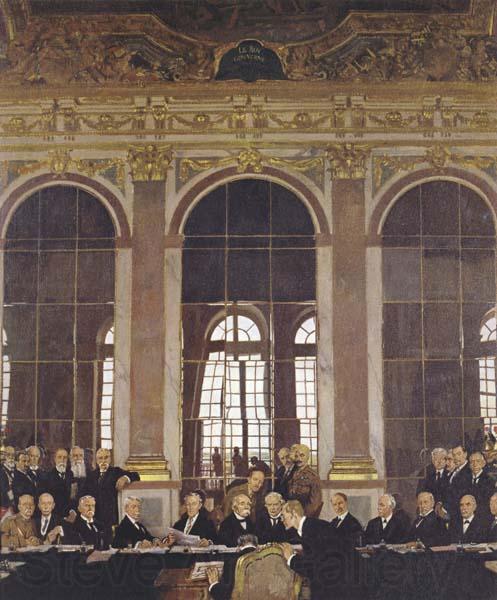 Sir William Orpen The Signing of Peace in the Hall of Mirrors,Versailles Spain oil painting art
